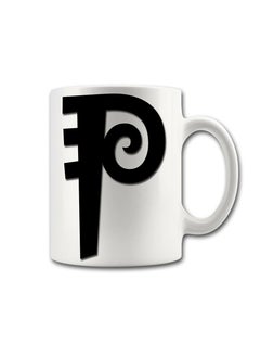 MP Alphabet Letter P Printed Coffee Mug  - Image 2