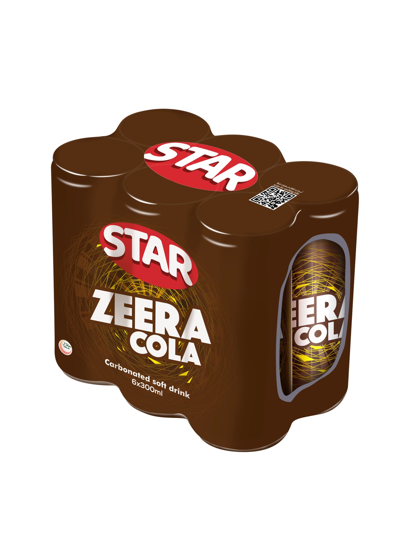 Star Zeera Cola Carbonated Soft Drink Can 300ml Pack Of 6