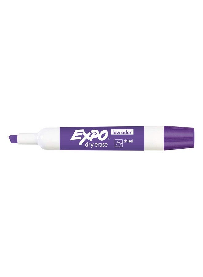 EXPO® Low-Odor Dry-Erase Markers, Chisel Point, Purple, Pack Of 12 - Image 1