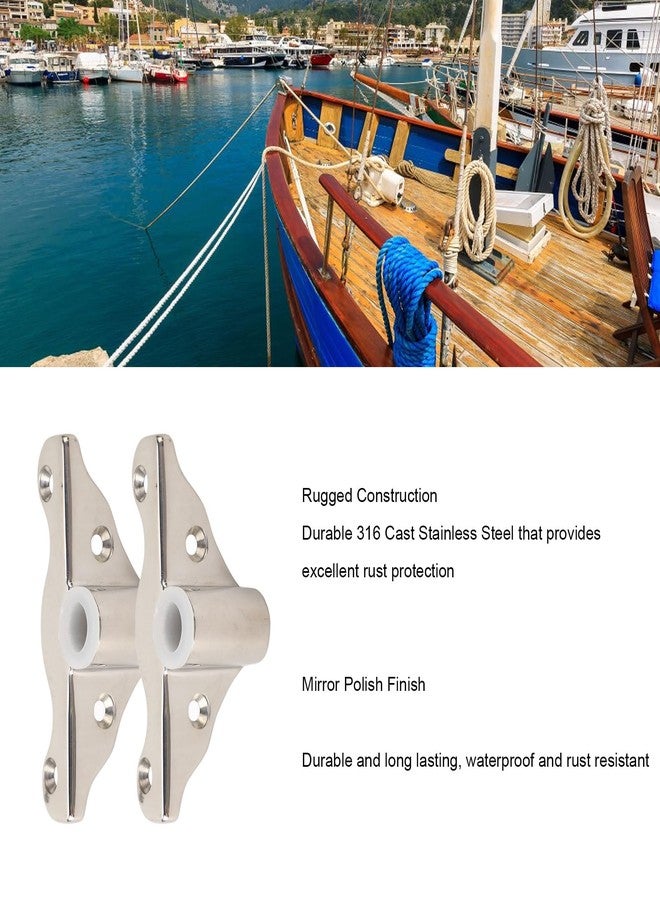 Fydun 2PCS 316 Stainless Steel Row Lock Oarlock Socket Oarlock Support Bracket for 1/2 Shank Angle Side Mount for Yacht RV Marine - Image 3