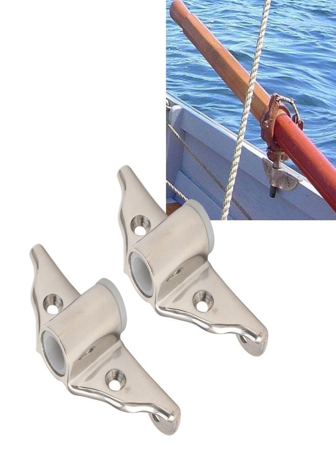 Fydun 2PCS 316 Stainless Steel Row Lock Oarlock Socket Oarlock Support Bracket for 1/2 Shank Angle Side Mount for Yacht RV Marine - Image 4