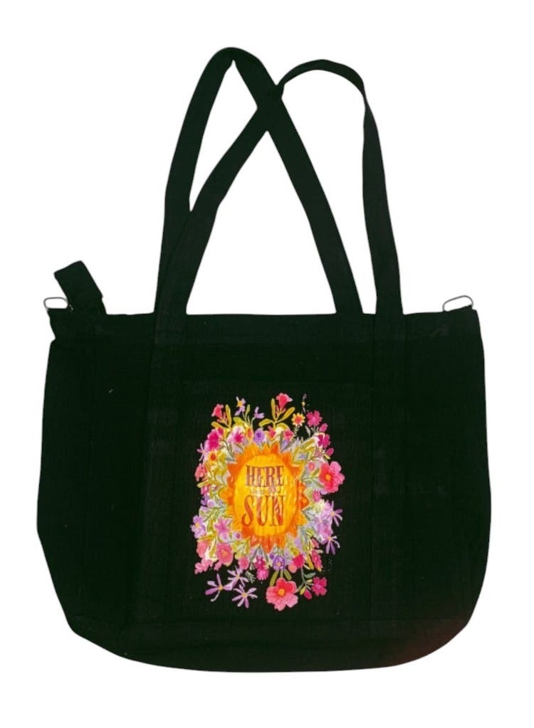 شنطه توتي باج - اسود ( ورد + هنا تأتي الشمس)