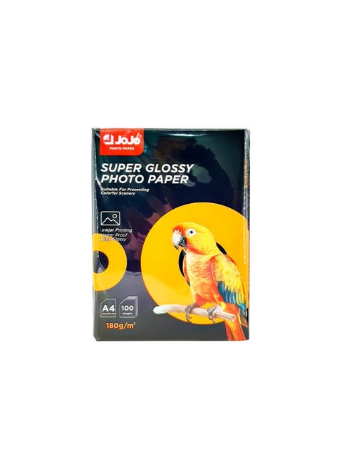 Super Glossy Water Proof Photo Paper, Suitable for Presenting Colorful Scenery, A4 Size with 100 Sheets, 180g/m²