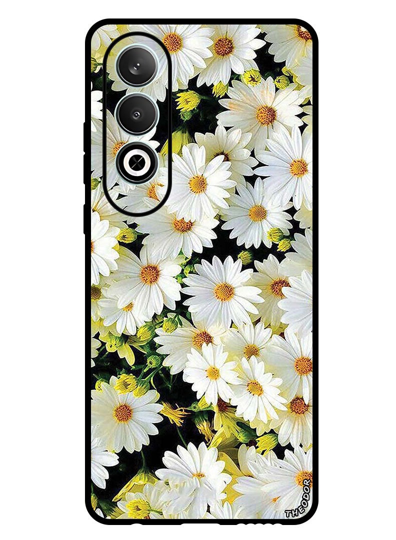 Theodor Protective Case Anti Scratch Shock Proof Bumper Cover For Oppo K12 White Flowers - Image 1