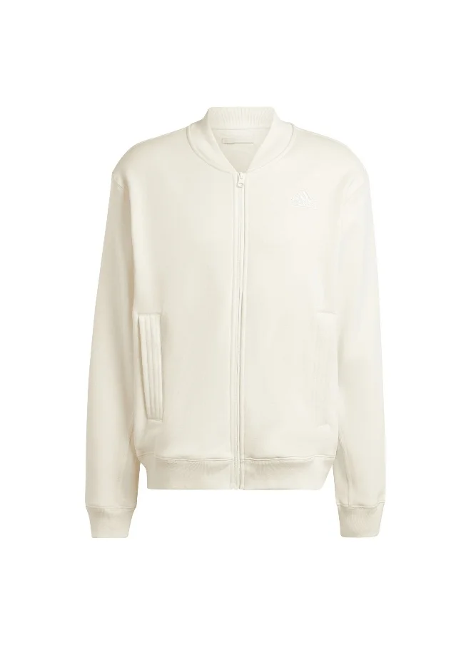 Adidas adidas M Lng Bomber Fl White Training Sweatshirts XS