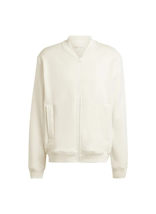 Adidas adidas M Lng Bomber Fl White Training Sweatshirts XS