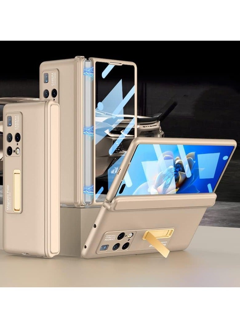 Huawei Mate X2 compatible Jarttarn magnetic hinge case with built-in screen protector and stand supports wireless charging - Image 1