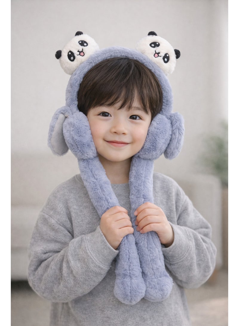 Earss Cartoon Panda Moving Ear Muffs for Women & Kids – Cute Animal Ear Warmers with Moving Ears, Soft Plush Winter Earmuffs for Girls, Boys & Teens - Image 4