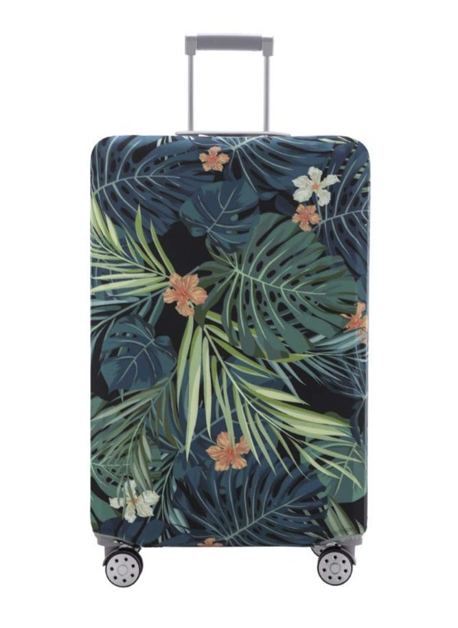 SYOSI - Travel Luggage Cover, Washable Travel Gear Cover Baggage Suitcase Protector, Fit for 22-24 Inch luggage Suitcase Spandex Protective Cover(Leaves-Green, M) - Image 1