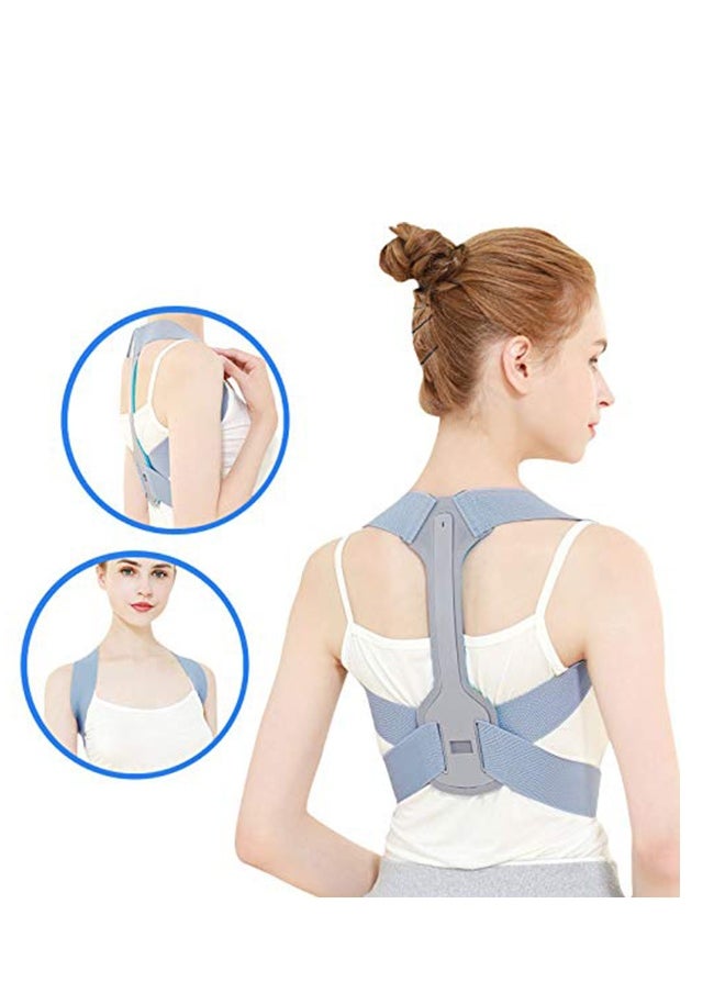 Generic Back Support Posture Corrector Back Brace Posture Corrector for Women Men Fully Adjustable Back Brace Comfortable Posture Support for Back Neck and Shoulder Relief  - Image 3