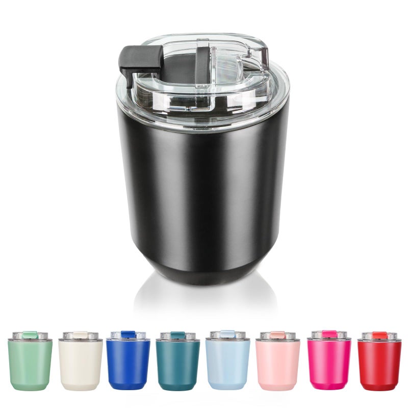 Puraville Insulated Tumblers with Lid 14 oz Travel Coffee Mug Stainless Steel Vacuum Cup Leak Proof Reusable Double Walled Coffee Tumbler for Iced and Hot Drinks Fuchsia