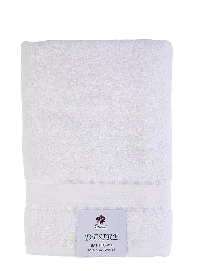 Orchid Desire Bath Towel 70X140Cm White