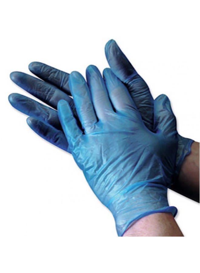 Disposable Vinyl Gloves Blue Powder Free 10 X 100 PIECES - Image 2