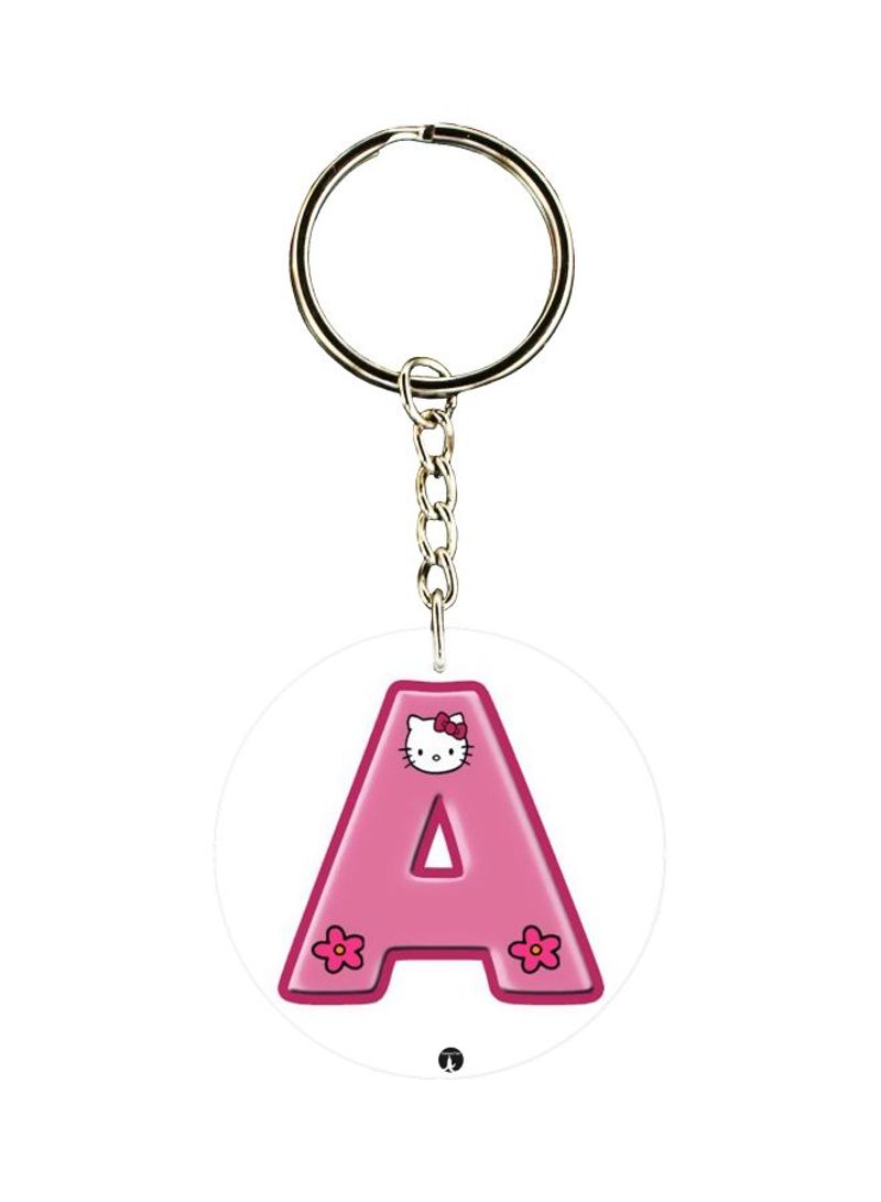 RKN Initial A Designed Dual Sided Keychain