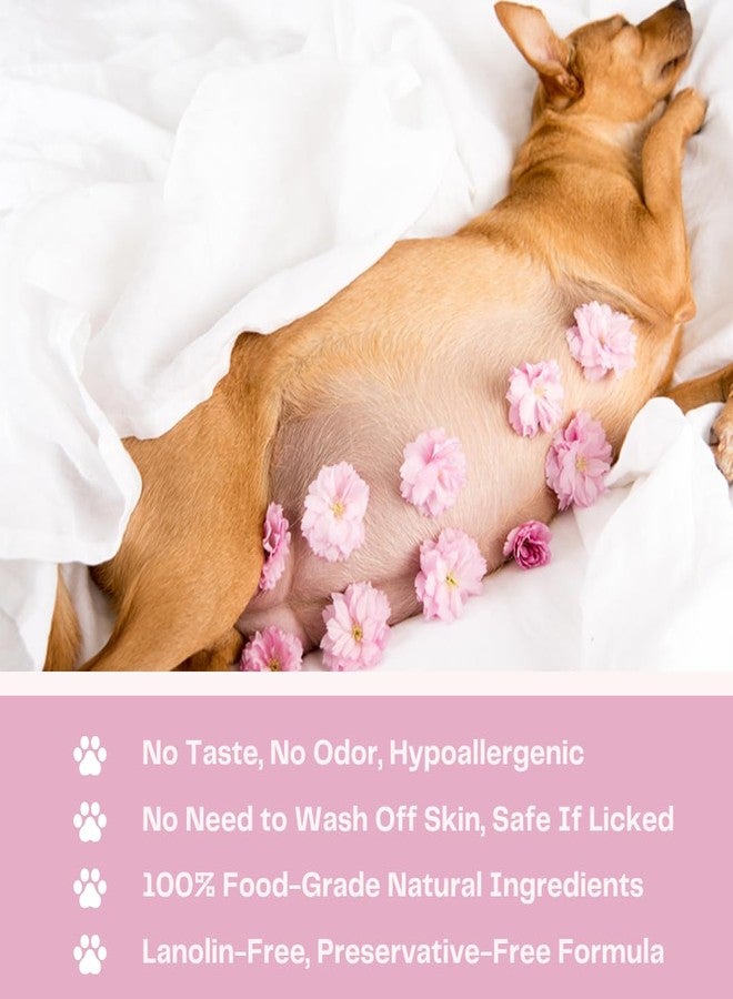 بلسم بريجنابوز لتهدئة حلمات الكلاب والقطط المرضعة - آمن على اللعق، خالٍ من اللانولين، زبدة حلمات طبيعية بالكامل - يلطف البشرة المتشققة والجافة - زيت جوز الهند، زبدة الشيا، فيتامين هـ، 2.11 أونصة - Image 2