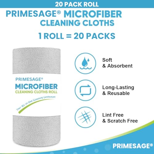 PRIMESAGE® Microfiber Cleaning Cloth Roll Kitchen Towel Roll Microfiber Cleaning Cloth Reusable Kitchen Towel Micro Fiber Cloth for Car Cleaning Car Cleaning Clothes Kitchen Cloth for Cleaning |20PACK - Image 2