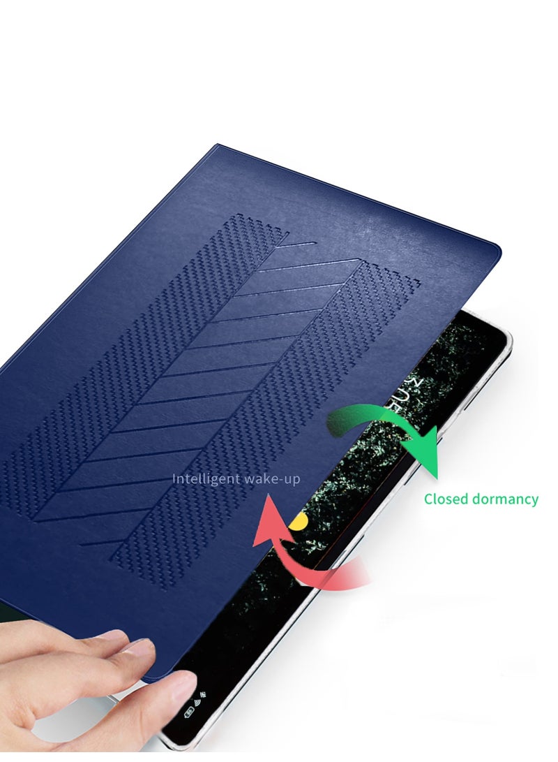 BYTER Honor Pad X9a (11.5 inch) 4G 2025 Classic PU Leather Trifold Stand Flip Case Cover (TCFPSR) - Navy Blue - Image 5