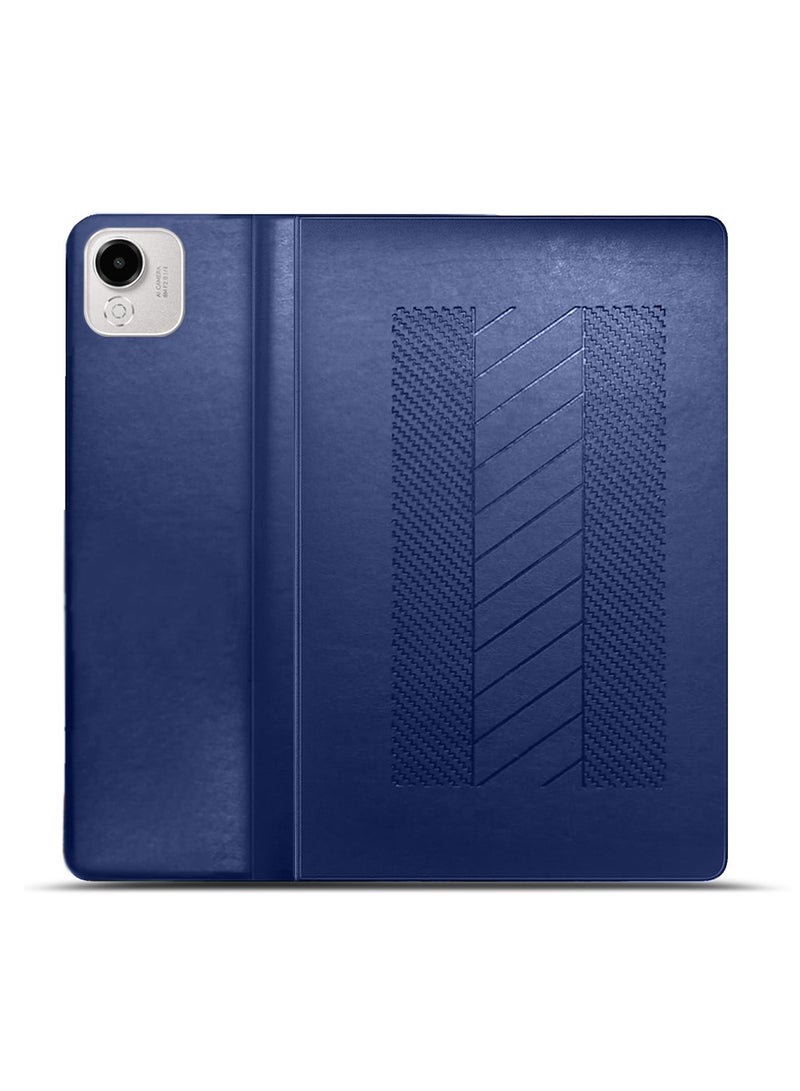 BYTER Honor Pad X9a (11.5 inch) 4G 2025 Classic PU Leather Trifold Stand Flip Case Cover (TCFPSR) - Navy Blue - Image 2