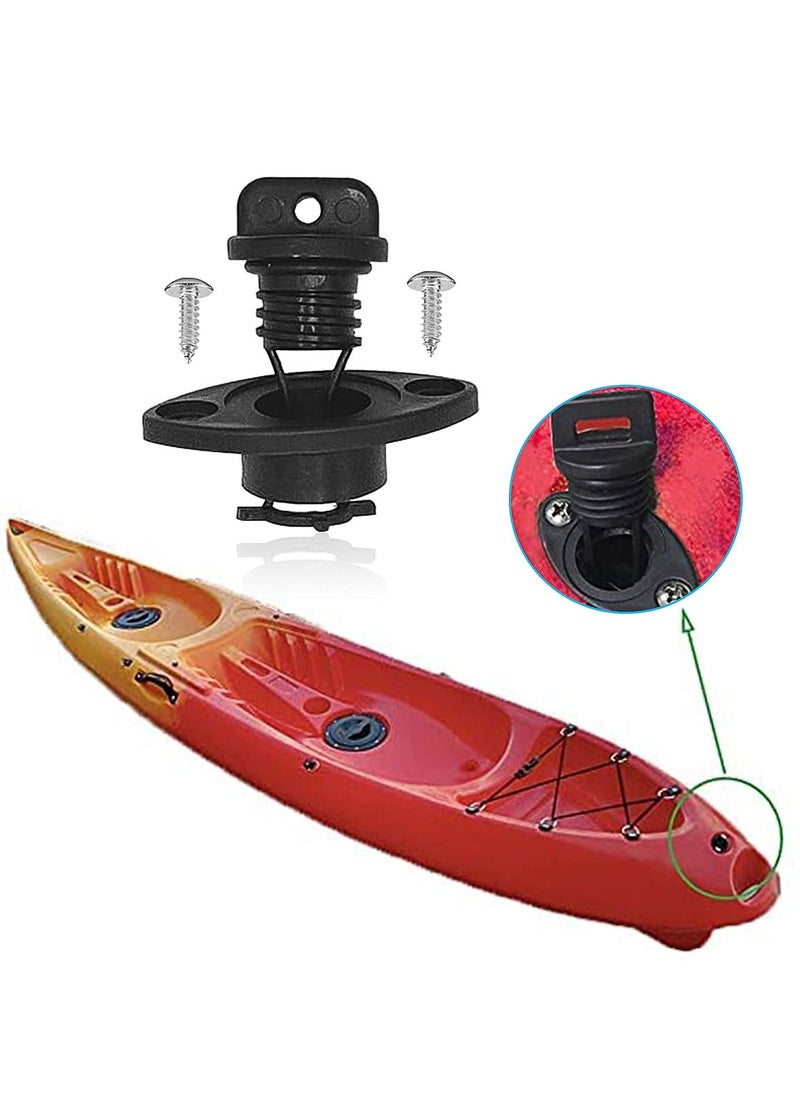 KASTWAVE - Kayak Drain Plug Kit Boat Scupper Plugs Thread Bung for Kayak Canoe Boat with Screws Hardware, Drain Stoppers Fits Most Kayak Canoe - Image 1
