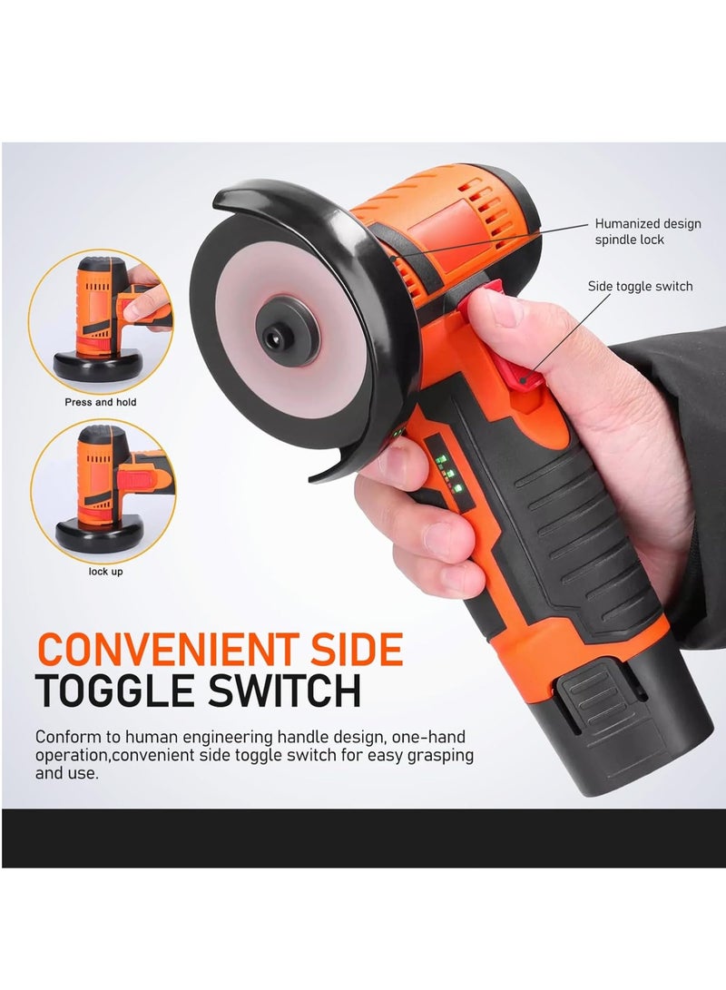 Necomi Cordless Mini-Angle Lightweight High-Speed Handheld Tool for Home Use with Compact Design for Projects and Repair - Image 3