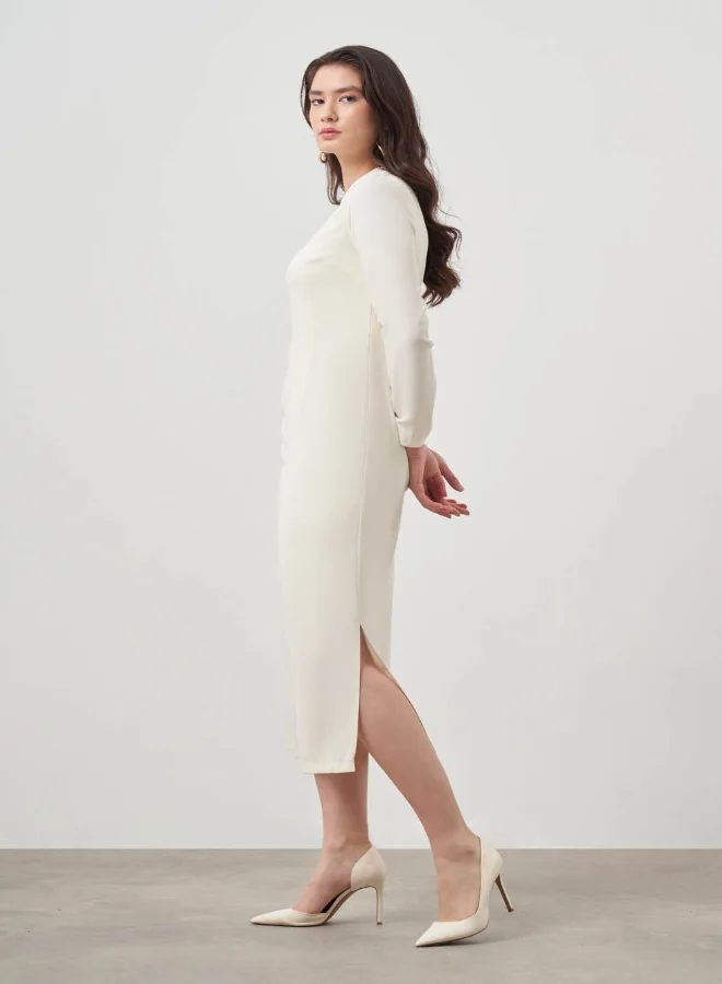 ميزال MIZALLE ORNAMENTAL COLLAR DRESS