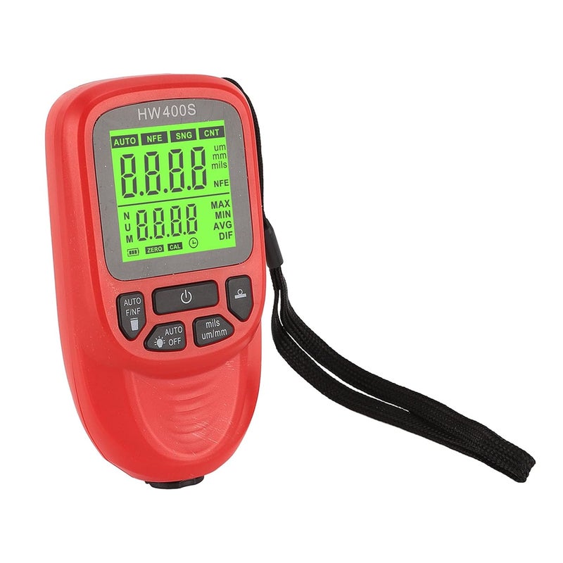 LiebeWH Professional Coating Thickness Gauge Precision Machined Paint Welding Meter Tool Digital Caliper Measuring Tools Thickness Calipers with 3 Units Mm Um for Automotive Mechanical (Red) - Image 4