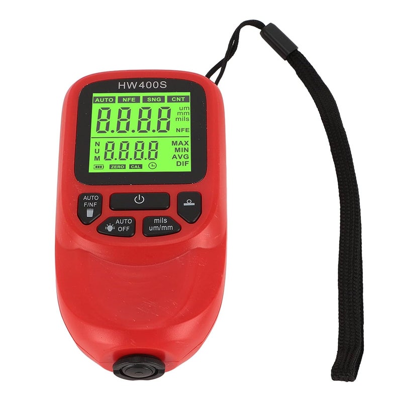LiebeWH Professional Coating Thickness Gauge Precision Machined Paint Welding Meter Tool Digital Caliper Measuring Tools Thickness Calipers with 3 Units Mm Um for Automotive Mechanical (Red) - Image 5