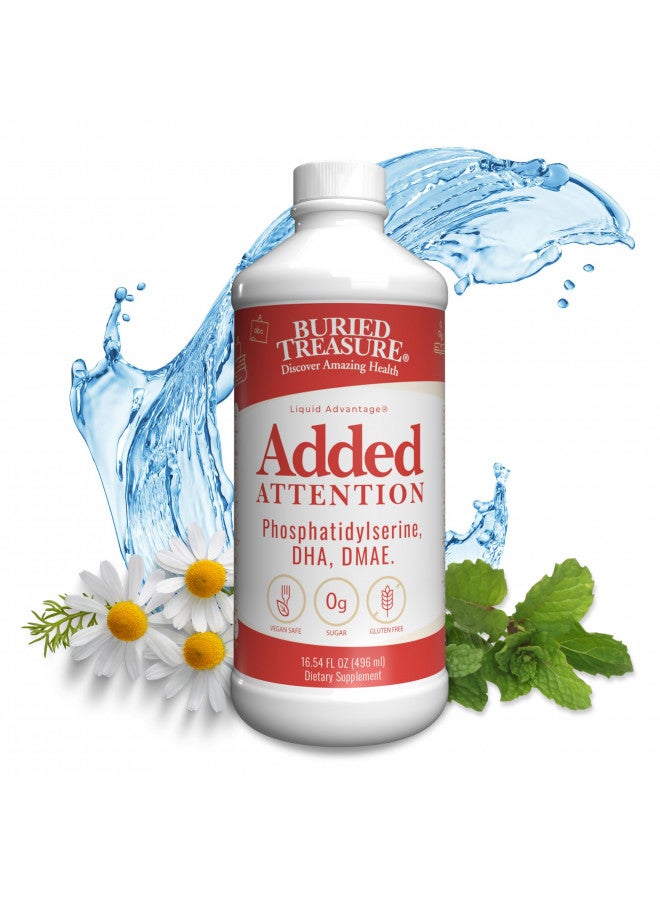 Buried Treasure Buried Treasure - Added Attention - Children's Learning Support with GABA DHA Vitamin B and Herbal Blend - Aid Healthy Brain Functions - Improved Short-Term Auditory Memory Focus & Behavior 16 oz  - Image 1