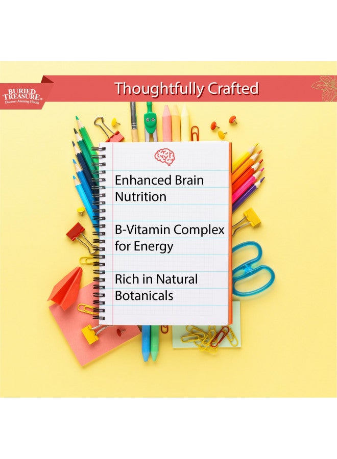 Buried Treasure Buried Treasure - Added Attention - Children's Learning Support with GABA DHA Vitamin B and Herbal Blend - Aid Healthy Brain Functions - Improved Short-Term Auditory Memory Focus & Behavior 16 oz  - Image 3