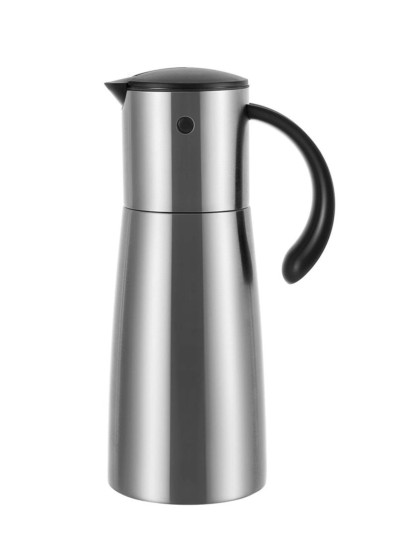 SYOSI زجاجة توزيع زيت من الفولاذ المقاوم للصدأ - حاوية توابل مع غطاء تلقائي وسدادة - سعة 500 مل غير قابلة للتنقيط - Image 1