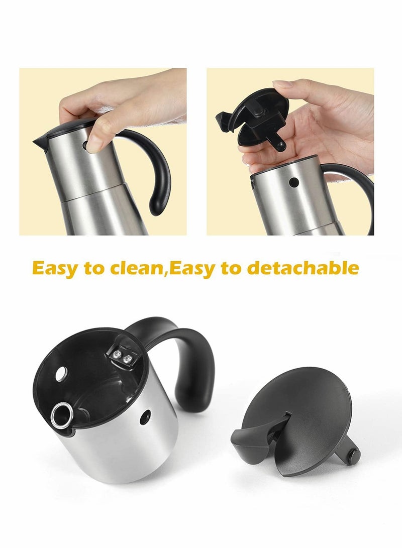 SYOSI زجاجة توزيع زيت من الفولاذ المقاوم للصدأ - حاوية توابل مع غطاء تلقائي وسدادة - سعة 500 مل غير قابلة للتنقيط - Image 3