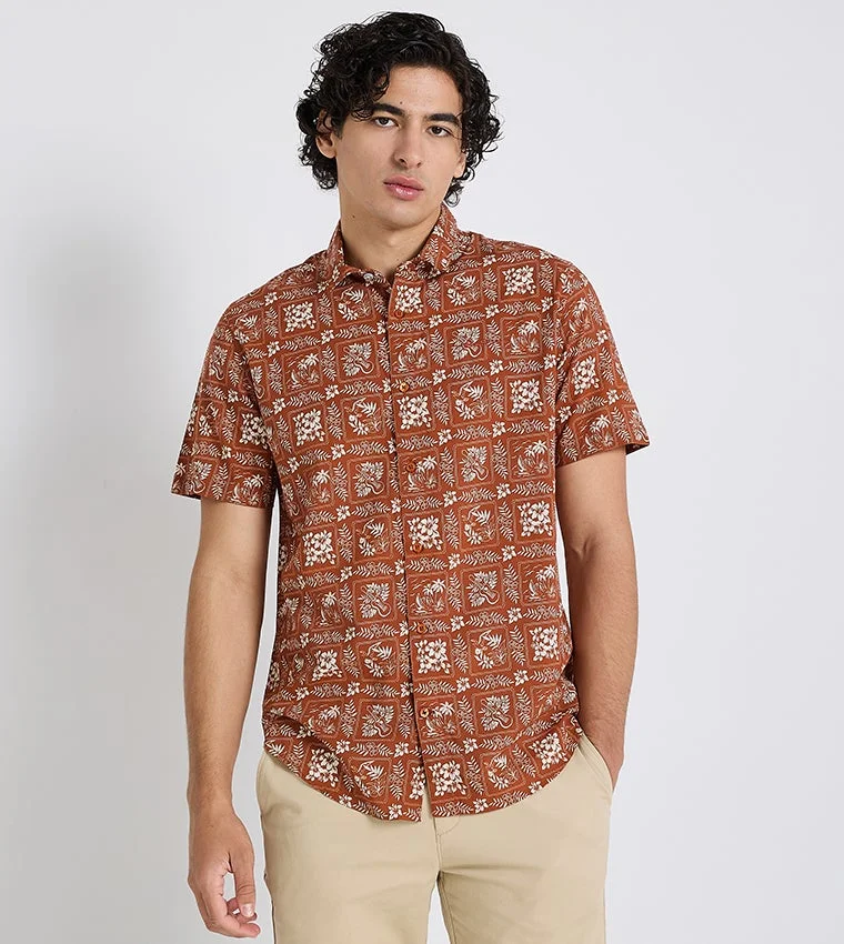 Ben Sherman Ben Sherman Men's Short Sleeve Printed Shirts
