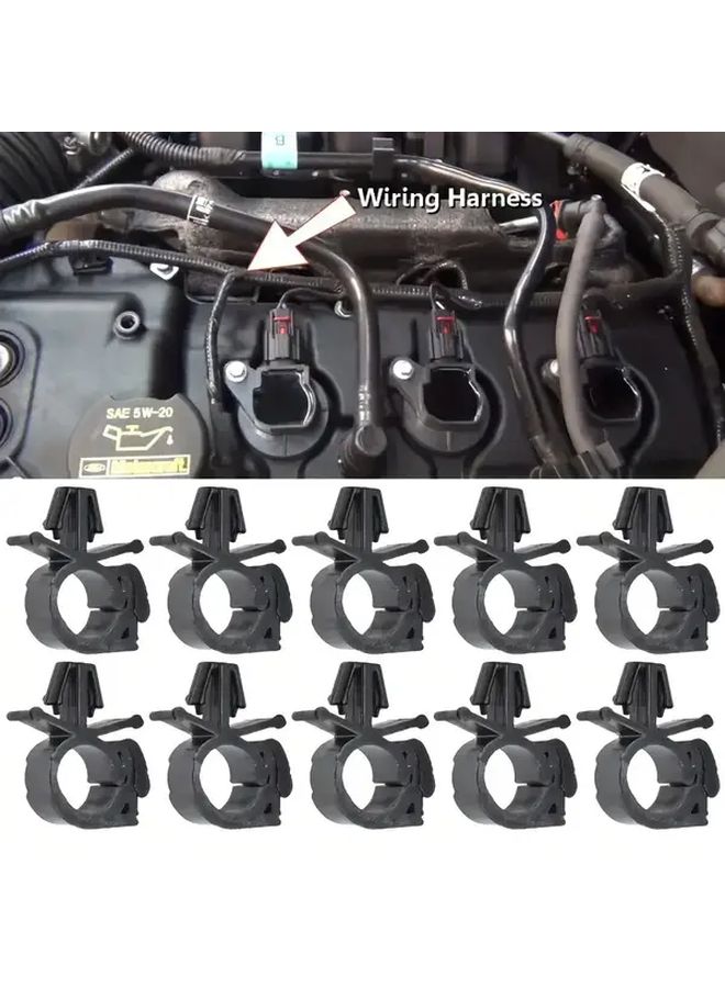 4pcs Automotive Wiring Harness Clips Corrugated Tube Cable Ties Oil Pipe Clamps - Image 2