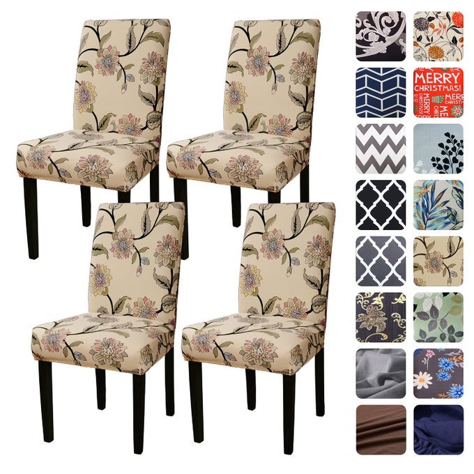 Stretch Dining Chair Covers Removable Washable Seat Parson Chair Protector Slipcover for Dining RoomPartyBanquetHotelCeremony Set of 4 Style 20