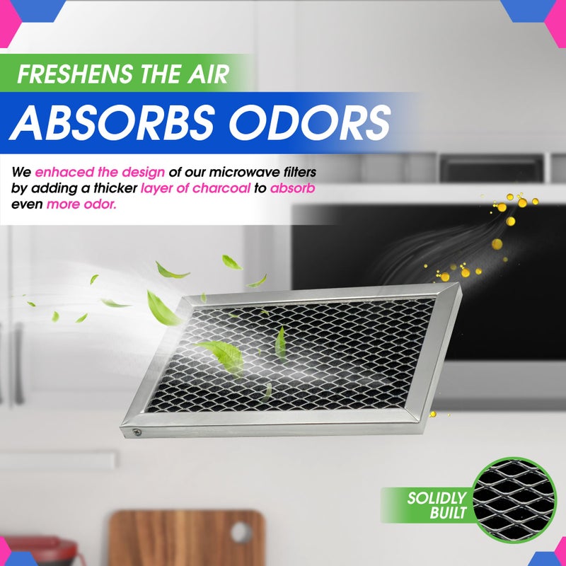 Bagean Microwave Charcoal Filter 6.15 X 3.95 For Jx81J Wb02X11536 Wb06X10823 Ge Microwave Filter Replacement - Vent Carbon Filter Freshens And Filters Kitchen Air In Over-The-Range Oven Stove Fan (2-Pack) - Image 4