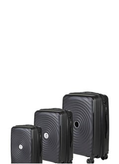 Generic Spinner Luggage Set of 3 Pieces, Sizes 20/24/28 – Black, Made with Unbreakable Polypropylene Material, Shock-Resistant, Heat-Resistant Construction  - Image 1