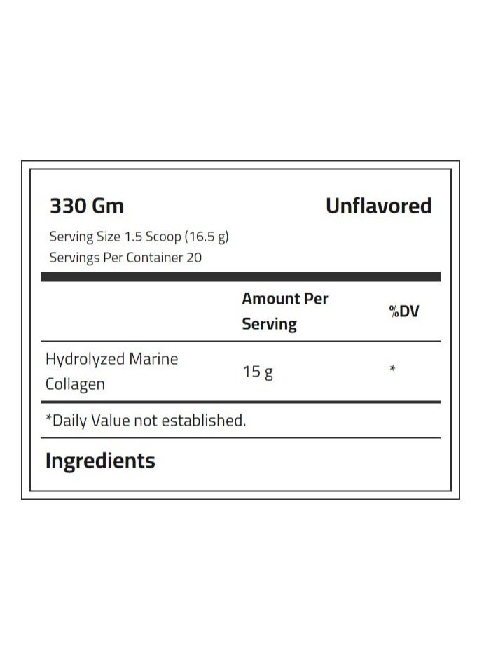 Laperva Laperva Marine Collagen Hydrolyzed - Unflavored 330 Gm Boost Skin Radiance, Strengthen Joints & Nails, Premium Anti-Aging Formula with Essential Marine Proteins, Non-GMO, Gluten-Free (20 servings) - Image 2