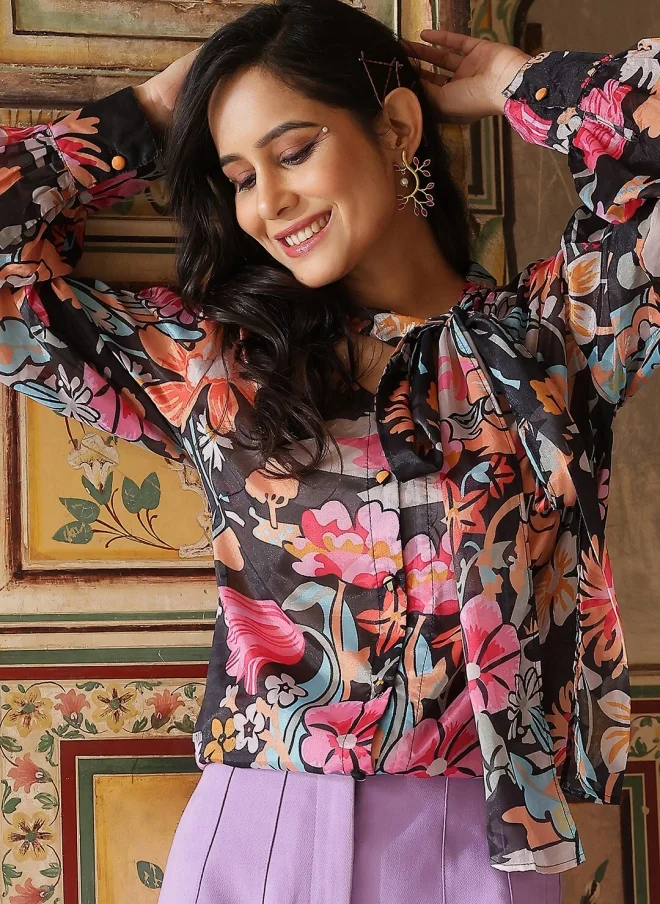 AKS  Floral Printed Casual Shirt for Women for Women | Best Price UAE