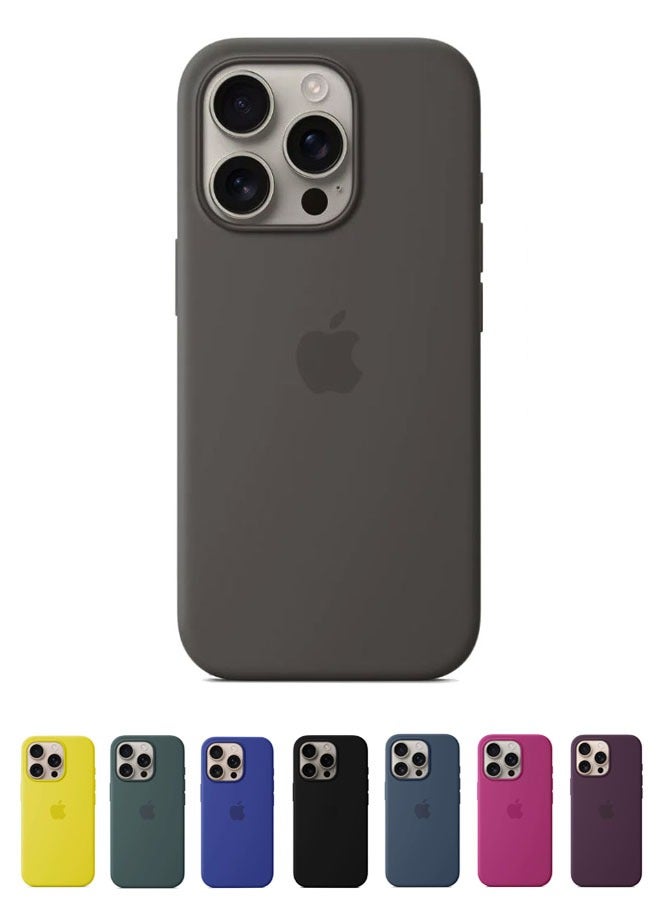 جراب حماية ايفون 16 برو جودة عالية مع خاصية دعم الشحن MagSafe – لون حجري - Image 1