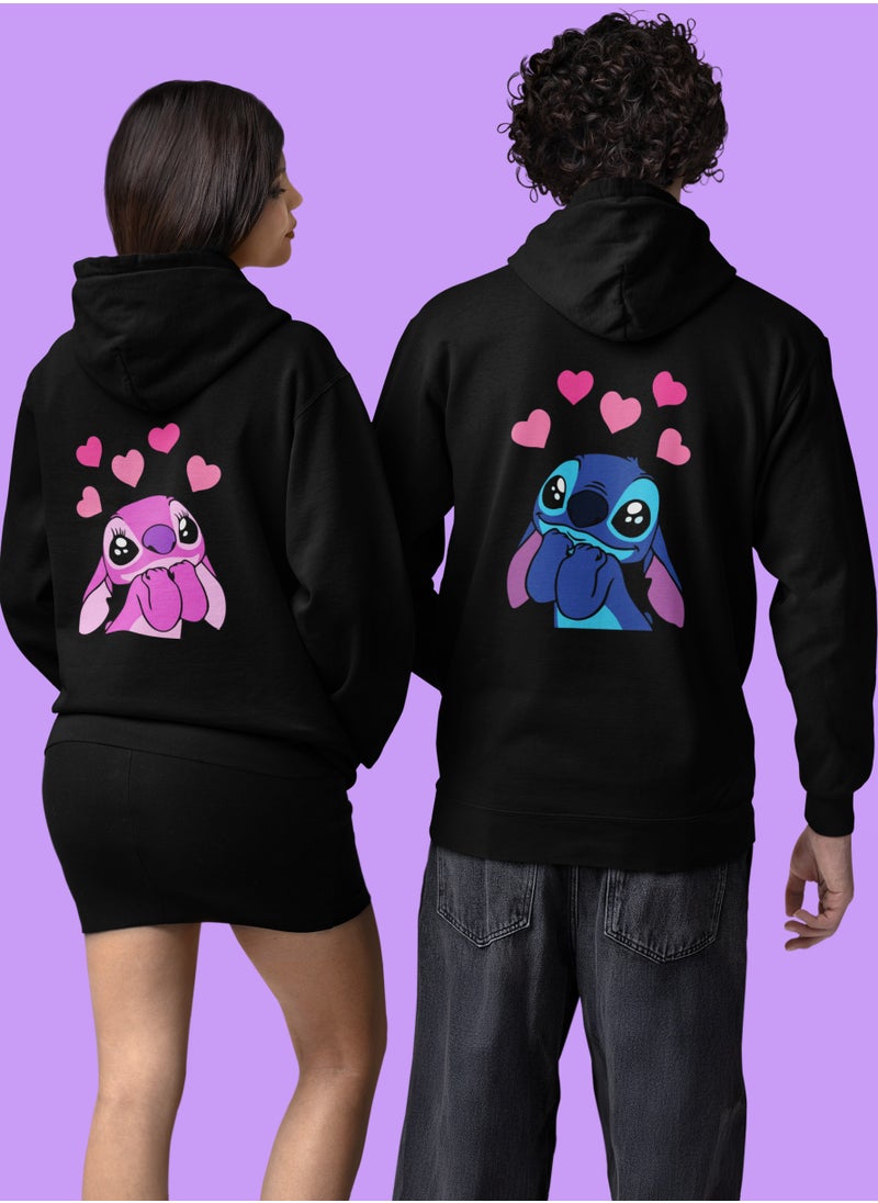 ZOOM - Stitch Lover Couple Hoodie Cotton - Image 1