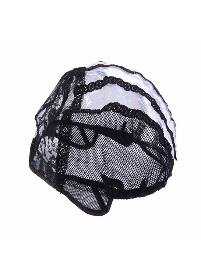 yantaisiyu 2 pcs/lot Wig Caps for Making Wigs with Elastic Band on the Back Easy Weaving Ventilated Wig Caps with Plastic (Black M 22 inch) - Image 3