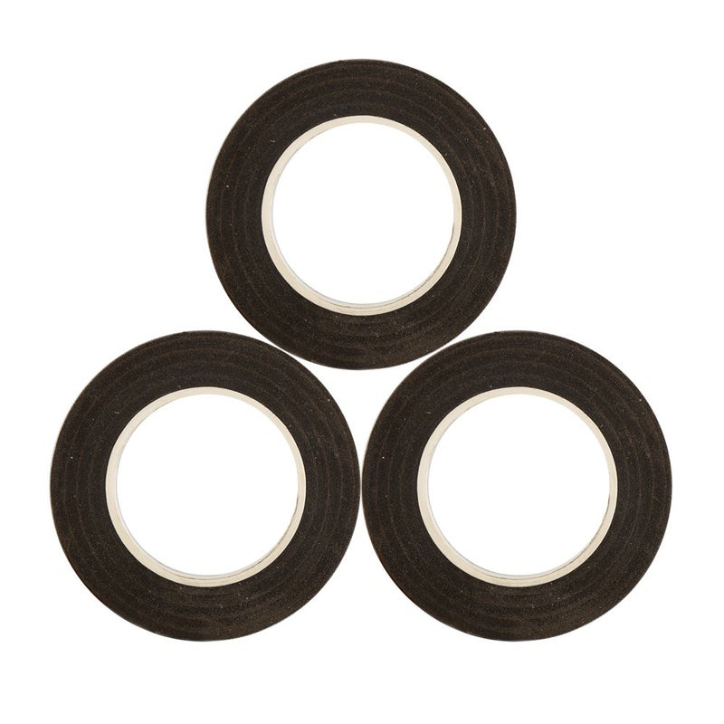 Decora 1/2" Wide Coffee 3 Pieces Floral Stem Wrap Tapes for Artificial Flower Decorations - Image 1