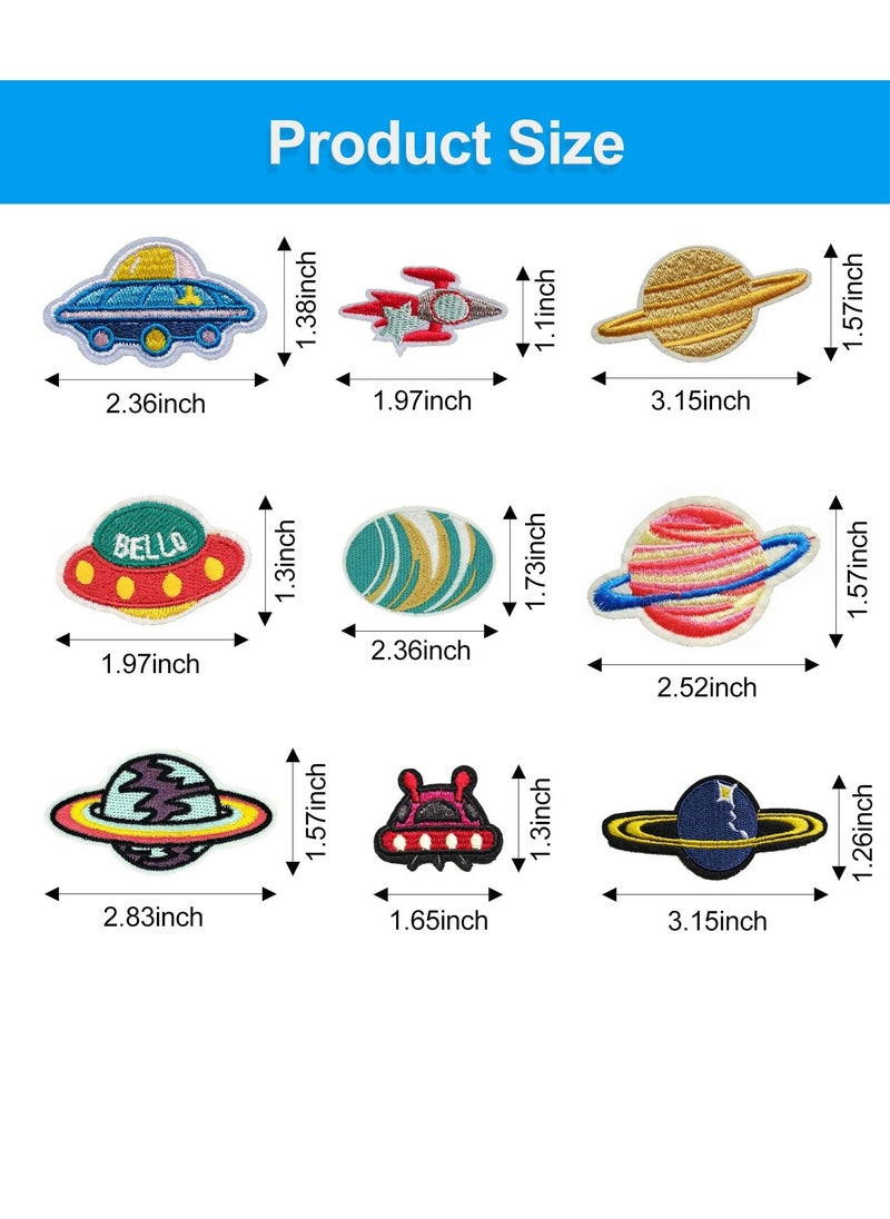 KASTWAVE Embroidery Patches, Outer Space Planet Universe Theme Pattern DIY Iron on Sewing Patch Patch Set Cloth Patch Clothing Accessories Suitable for Backpacks, Clothing, Jackets, Hats, Jeans, Etc. (26 Pcs)  - Image 4