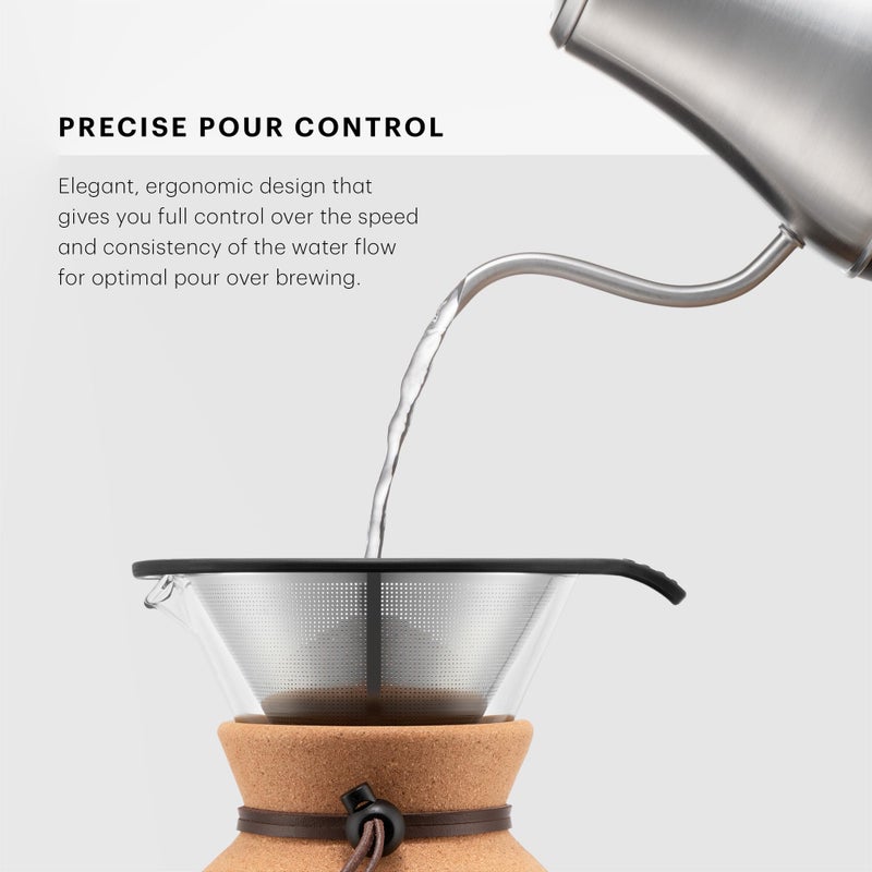 Bodum 27oz Melior Gooseneck Electric Water Kettle, Pour Over Coffee & Tea, Brushed Stainless Steel - Image 4