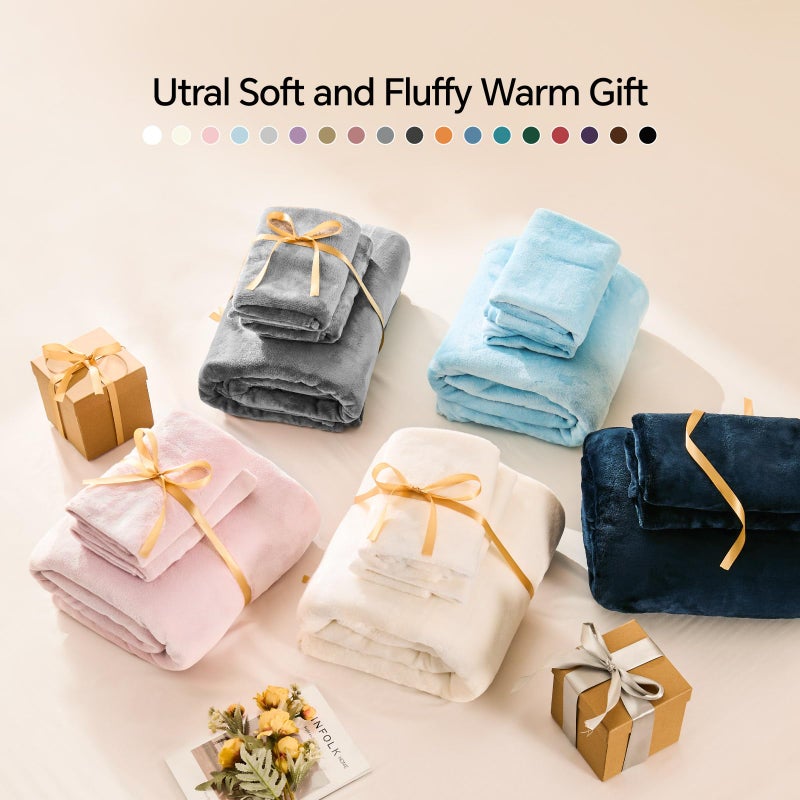 BEDELITE Flannel Sheets Queen Size Blue - Super Soft Fleece Sheets Set Fluffy Extra Plush, 4 Piece(Include Fitted Sheet, Flat Sheet, 2 Pillowcases) - Image 5