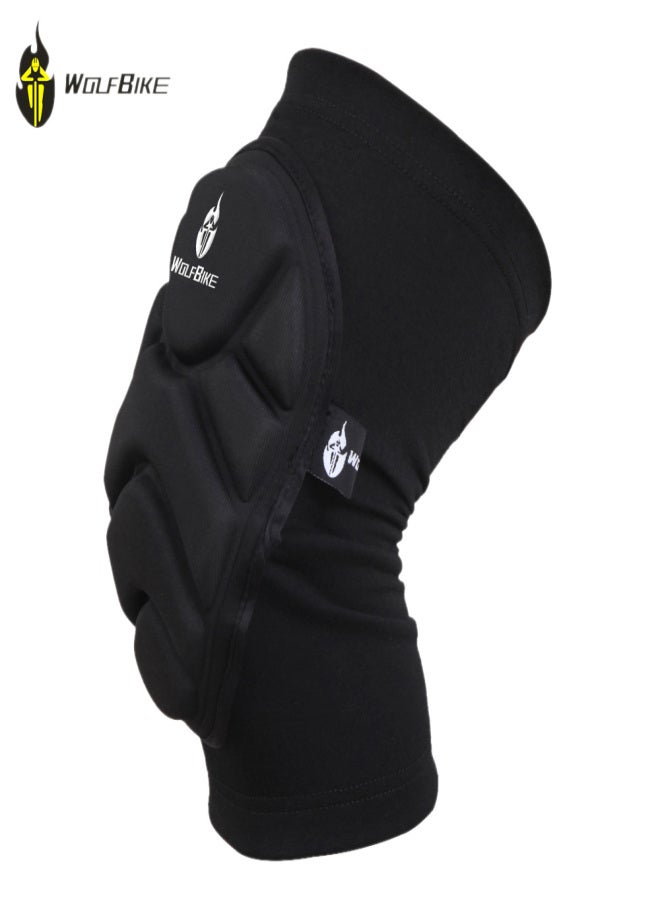 ولف بايك قطعتان من واقيات الركبة المرنة القابلة للتنفس من Wolfbike لكرة القدم وكرة السلة وأكمام الساق الرياضية لحماية الركبة - Image 4