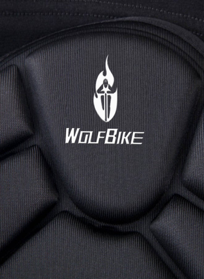 ولف بايك قطعتان من واقيات الركبة المرنة القابلة للتنفس من Wolfbike لكرة القدم وكرة السلة وأكمام الساق الرياضية لحماية الركبة - Image 3