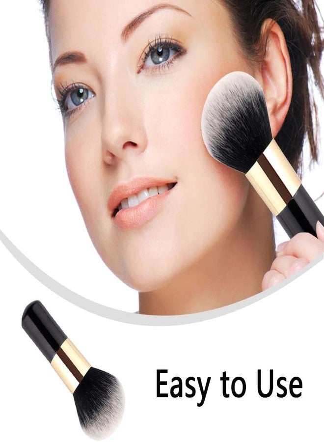 Crizer Powder Makeup Brush, Professional Flat Kabuki Cosmetic Brush, Single Handle Large Blush Brush Soft Face Mineral Powder Foundation Brush Face Brush for Blending Liquid Make Up - Image 4