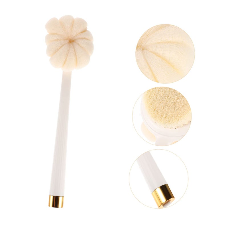 Dual Sided Back Scrubber Brush Long Handle Soft Nylon Bristles Exfoliating with Hanging Cord - Image 4