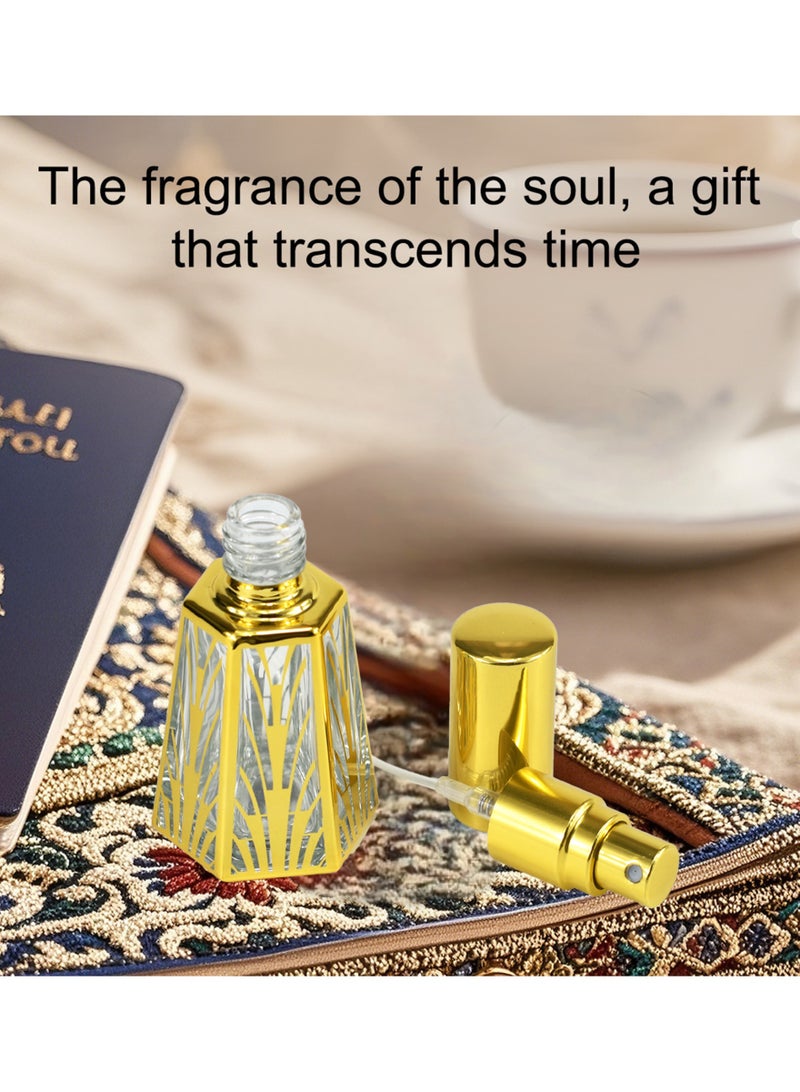 3 عبوات 15 مل زجاجة عطر زخرفية قابلة لإعادة التعبئة ، زجاجات عطر عتيقة فارغة وزجاجة زيت أساسي ، زجاجة عطر زجاجية كريستالية مزخرفة ، هدية فتاة للنساء بديكور المنزل (رأس رذاذ / قضبان زجاجية / رأس كروي) - Image 4